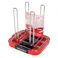 シンプルストレージ ペットボトル・グラススタンド レッド
