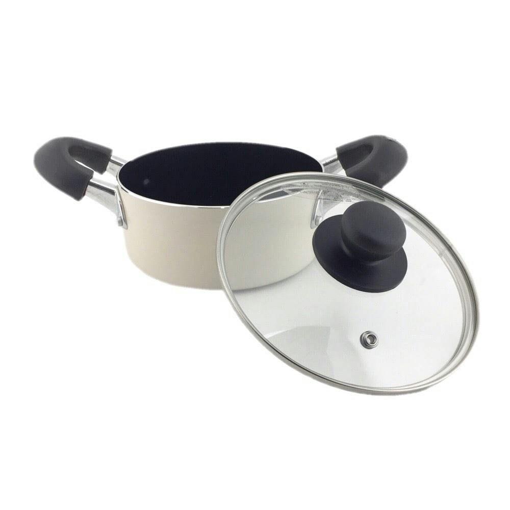 IH対応ふっ素両手鍋 16cm ホワイト HB-4403 | 鍋・やかん 通販