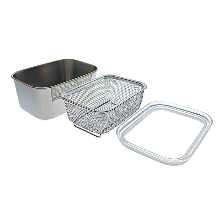 ステンレス蓋付深バット・角ザルセット HB5346