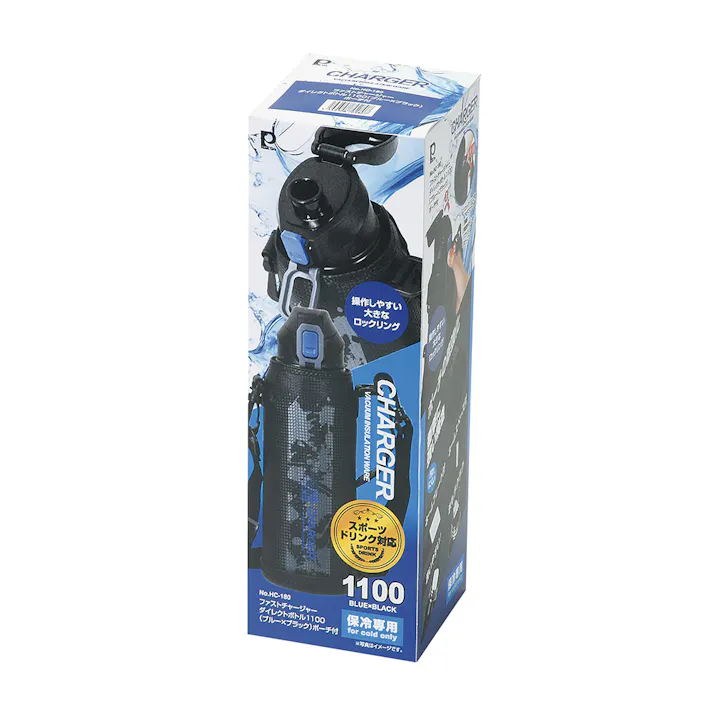 パール金属 ファストチャージャーダイレクトボトル1100 ポーチ付 HC180