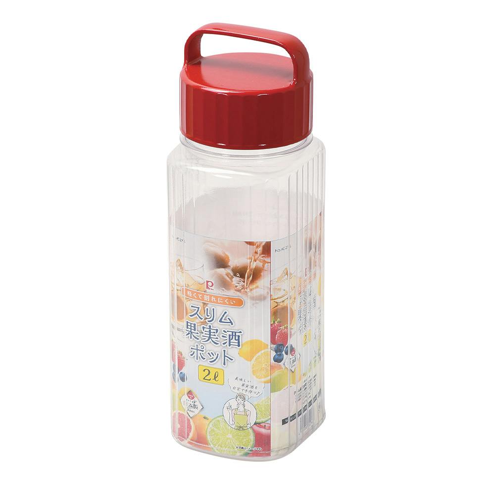 軽くて割れにくいスリム果実酒ポット2.0L 貯蔵容器 軽くて割れにくいスリム果実酒ポット2.0L 貯蔵容器