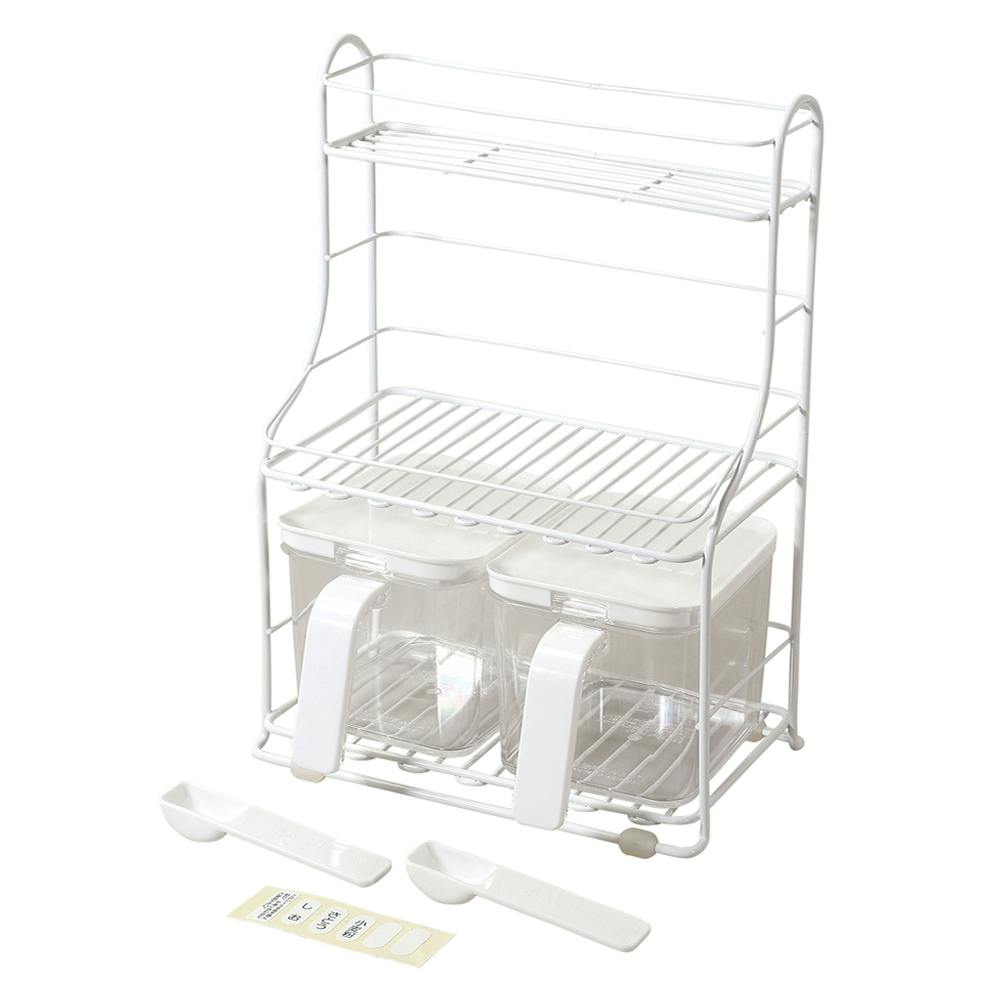 【新品・未使用】ステンレス　スパイスストッカー　2段 ワイド ミラー 内山産業 ステンレススパイスストッカー2段 ワイド ミラー 収納