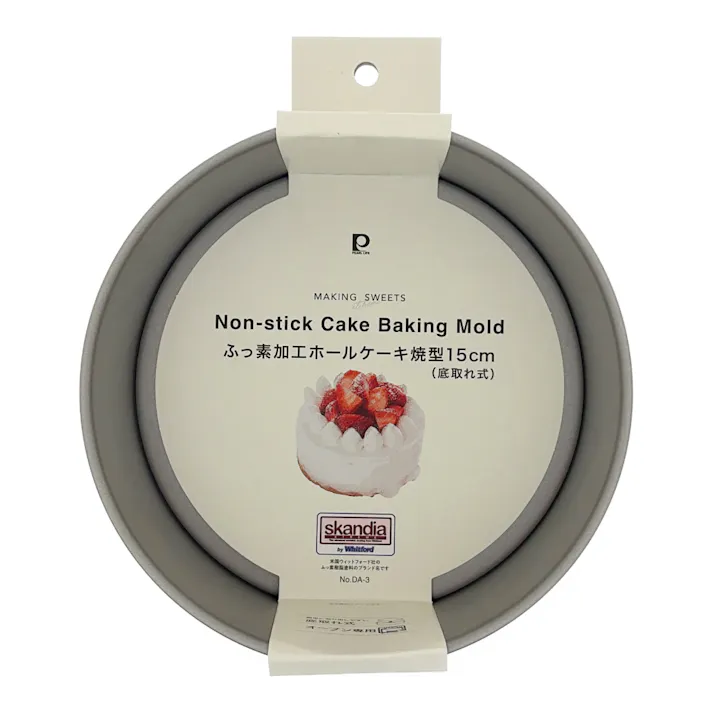 ふっ素加工ホールケーキ焼型 15cm 底取れ式 DA-3