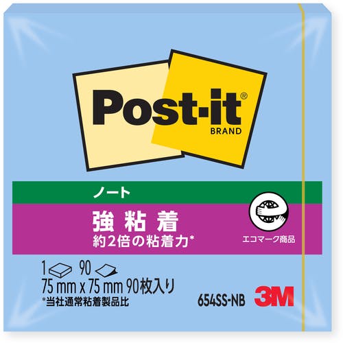 スリーエム ジャパン文具・オフィス事業部 ポスト・イット 強粘着 75X75mm 90枚 ネプチューンブルー 654SS-NB ふせん スリーエム ジャパン文具・オフィス事業部 ポスト・イット 強粘着 75X75mm 90枚 ネプチューンブルー 654SS-NB ふせん