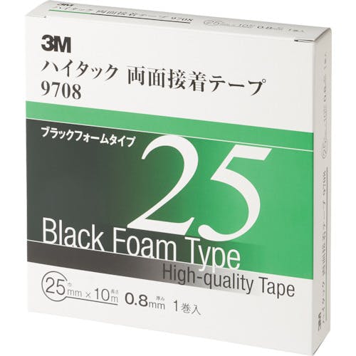 スリーエム ジャパンオート・アフターマーケット製品事業部 ハイタック両面接着テープ 9708 25mmX10m 黒 (1巻=1箱) 9708 25 AAD 工業用・プロ用両面テープ スリーエム ジャパンオート・アフターマーケット製品事業部 ハイタック両面接着テープ 9708 25mmX10m 黒 (1巻=1箱) 9708 25 AAD 工業用・プロ用両面テープ
