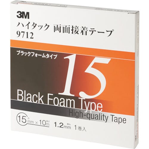 スリーエム ジャパンオート・アフターマーケット製品事業部 ハイタック両面接着テープ 9712 15mmX10m 黒 (1巻=1箱) 9712 15 AAD 工業用・プロ用両面テープ スリーエム ジャパンオート・アフターマーケット製品事業部 ハイタック両面接着テープ 9712 15mmX10m 黒 (1巻=1箱) 9712 15 AAD 工業用・プロ用両面テープ