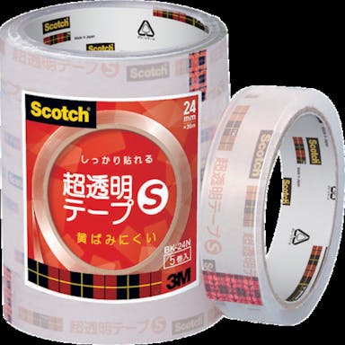 【CAINZ-DASH】スコッチ　超透明テープＳ　２４ｍｍＸ３５ｍ　５巻入シュリンクパック【別送品】