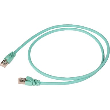 【CAINZ-DASH】コーニングインターナショナル Ｃａｔ６Ａ　ＳＴＰパッチコード１０ｍ　青緑 VOL-6ASFL-L10-TL【別送品】