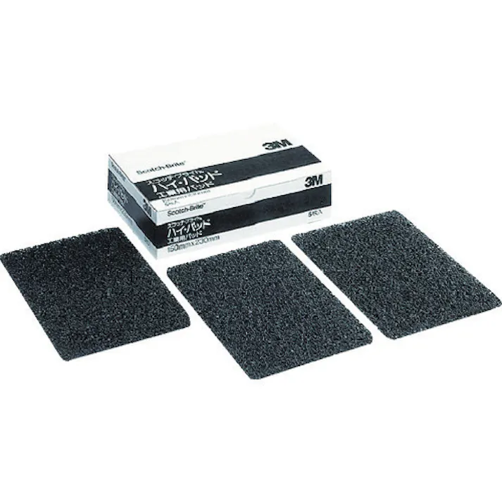 【CAINZ-DASH】スリーエム ジャパン研磨材製品事業部 スコッチ・ブライト 工業用パッド ハイパッド #150相当 黒 BOX(5枚入) H/PAD BOX【別送品】