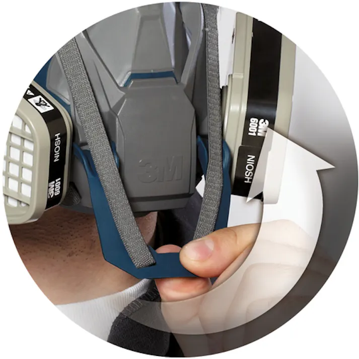 【CAINZ-DASH】スリーエム ジャパン安全衛生製品事業部 防毒マスク面体 6500QL Mサイズ 防じんマスク兼用(区分2-3兼用) 6500QLM CL2-3【別送品】