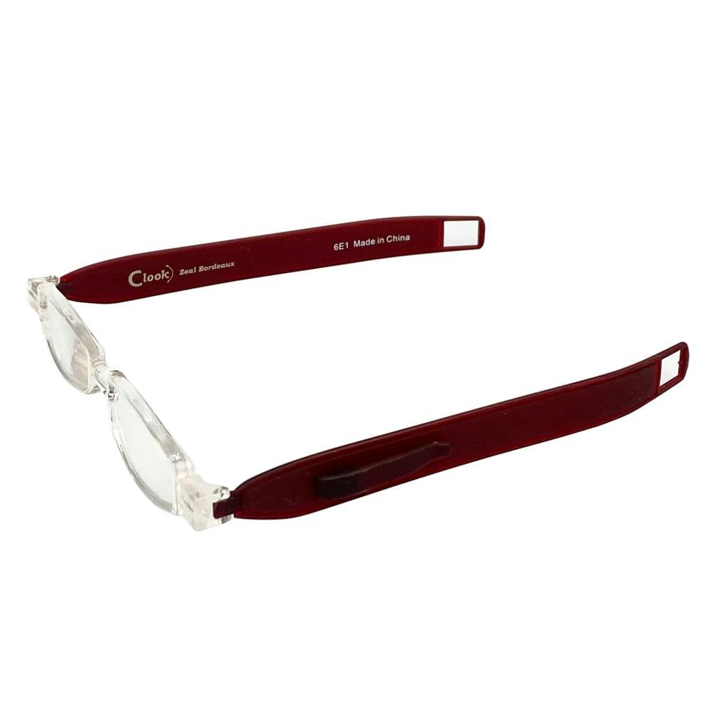 エニックス 携帯用老眼鏡 クルック +1.5 ボルドー CLK27-3