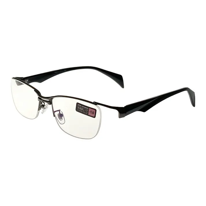 リーディンググラス ビューアドバンス +1.0 マットガンメタル×ブラック BSR-31-MGUN