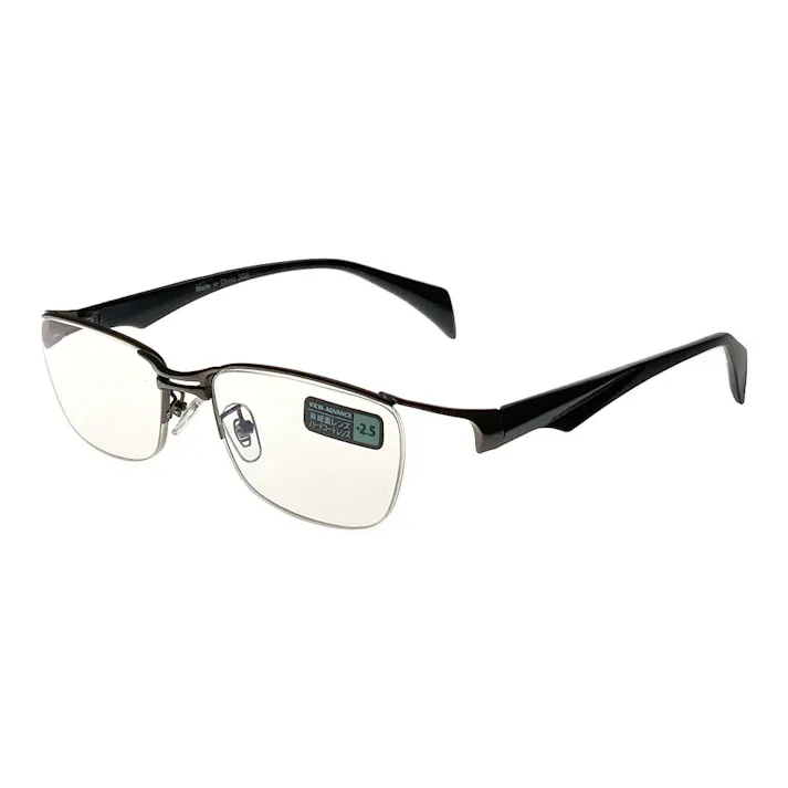 リーディンググラス ビューアドバンス +2.5 マットガンメタル×ブラック BSR-31-MGUN