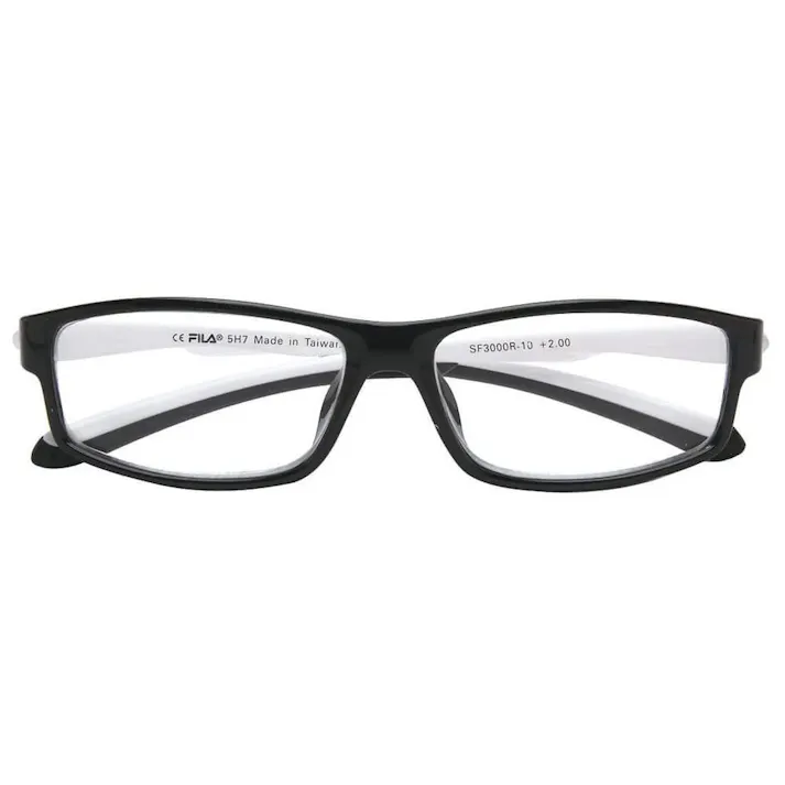 FILA リーディンググラス +3.0 ブラック×ホワイト SFR3000R-10
