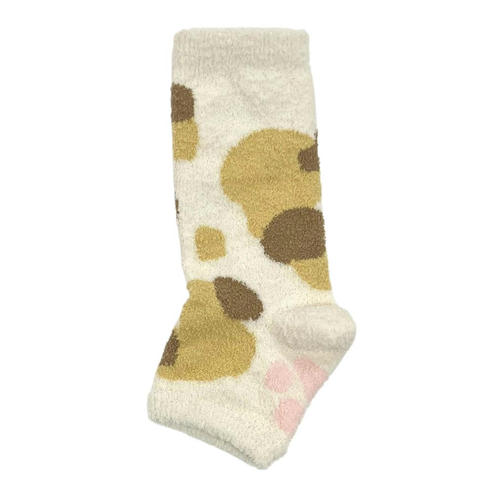 かかとシート付きおやすみ靴下 三毛猫 23-25cm