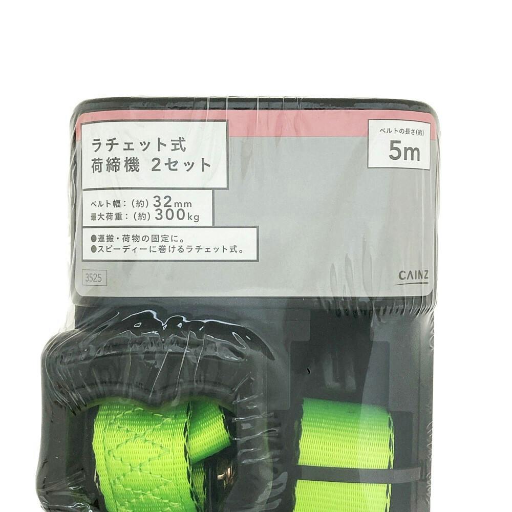 カインズ ラチェット式 荷締め機 BRD3252 幅32mm 長さ5m 2セット