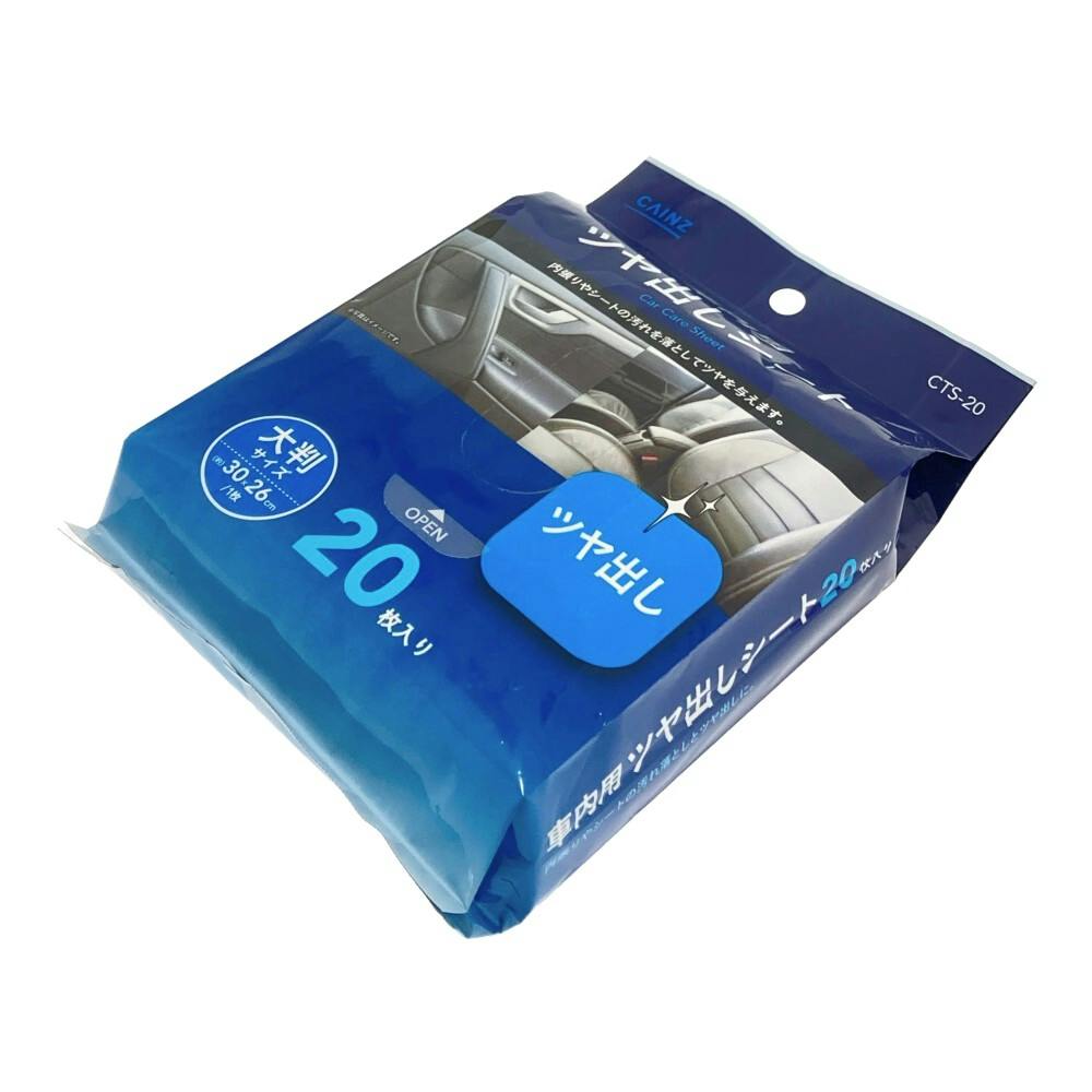 カインズ 車内用 ツヤ出しシート 大判サイズ 30×26cm 20枚入り | 補修