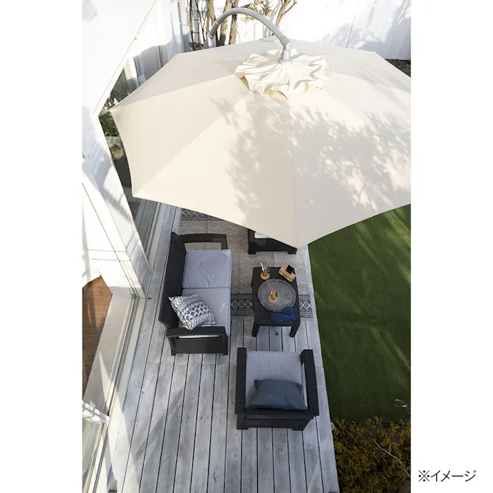 カインズ アルミサイドポールパラソル&パラソル用ベースセット SPP-3-15【SU】(販売終了)