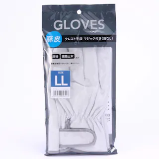 豚皮クレスト マジック付当なし手袋 CH-02 LL(販売終了)