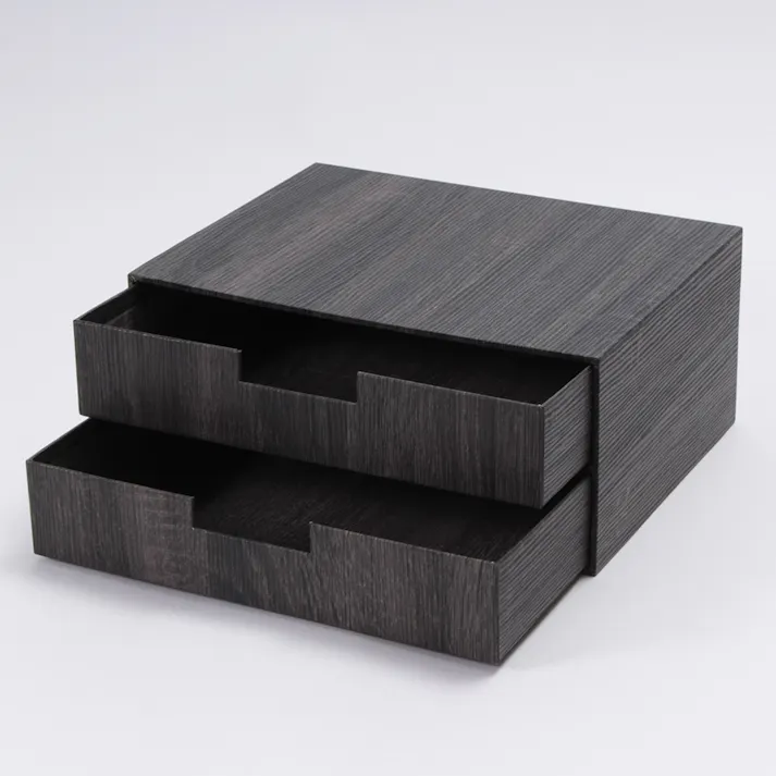 木目調キャビネット ブラウン