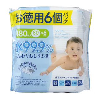 カインズ 水99.9% ふんわりおしりふき 80枚×6個パック