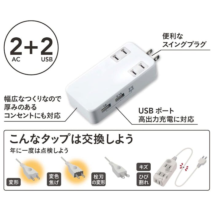 USB3.1Aトラベルタップ USB3.1TWH(販売終了)