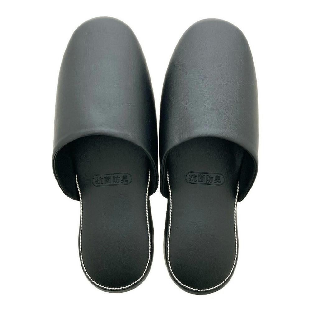  SLIPPER ブラック スリッパ 27㎝ 抗菌・防臭 ビニールメンズスリッパ MS27 ブラック | スリッパ