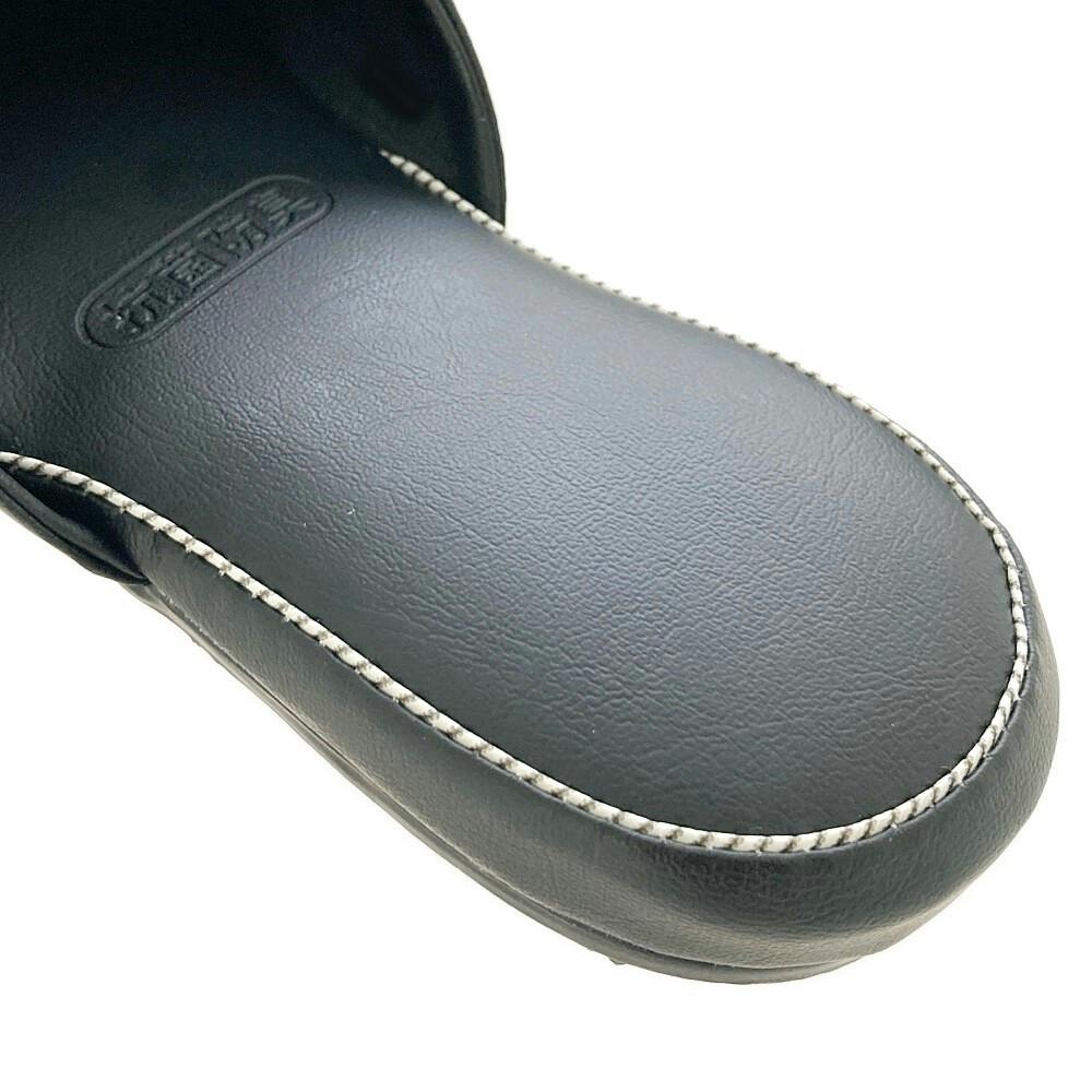 抗菌・防臭 ビニールメンズスリッパ MS27 ブラック | スリッパ