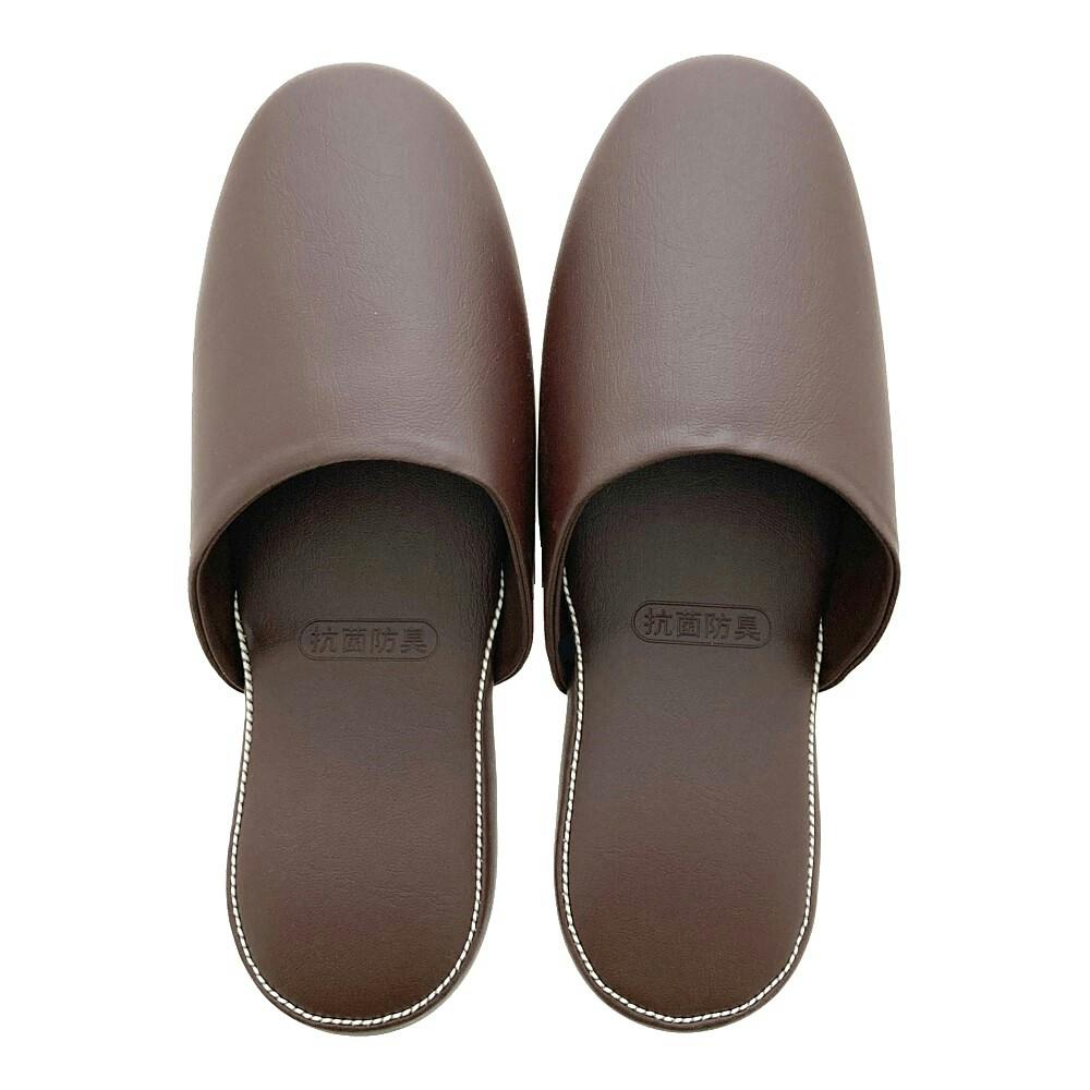  SLIPPER ブラウンサイズ9 Ladies Transparent Leopard Print Double Strap Injected PVC