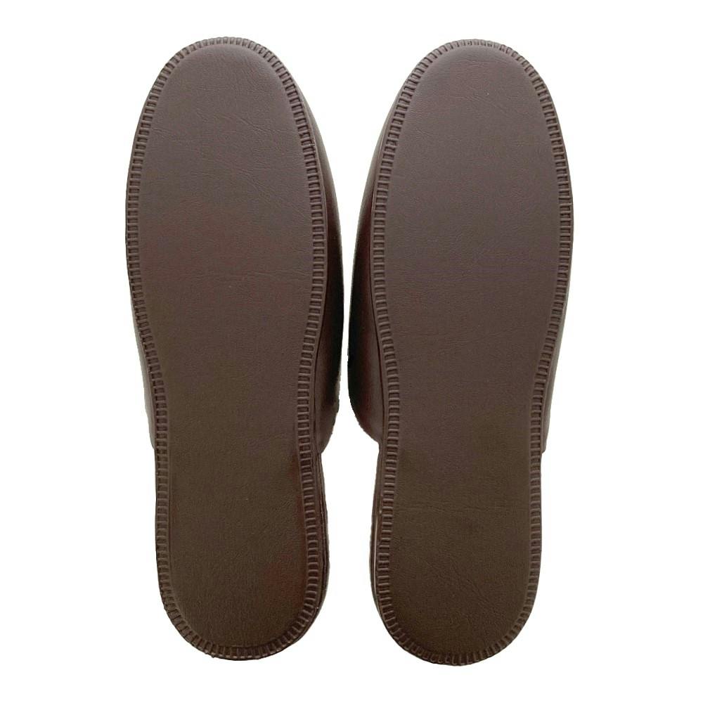 [新品］ SLIPPER ブラウン Amazon.co.jp: 【水拭きOK】 抗菌ビニール レザー スリッパ 室内
