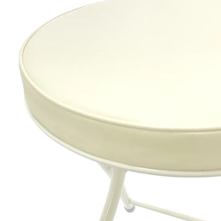 折りたたみ背付クッションチェア アイボリー