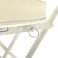 折りたたみ背付クッションチェア アイボリー