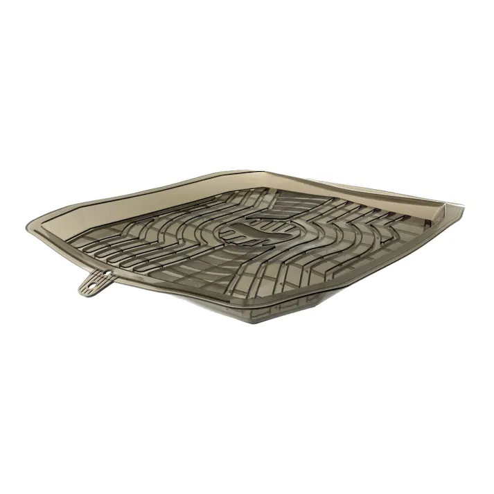 カインズ 丸洗いできるコンパクト立体マット フロント用 スモーク 幅65cm×長さ47cm