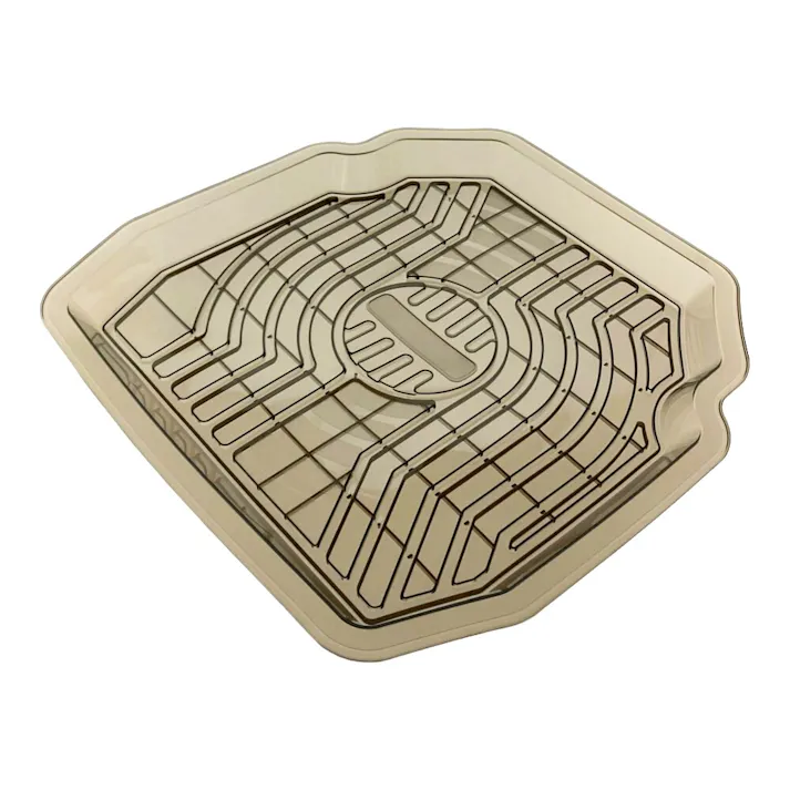 カインズ 丸洗いできるコンパクト立体マット リア用 スモーク 幅45cm×長さ46cm