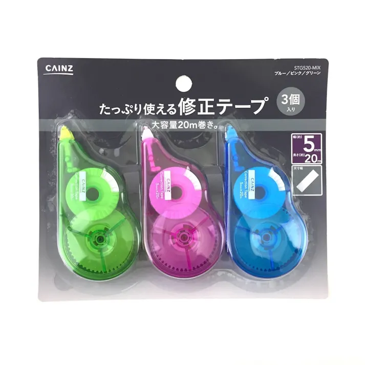 カインズ たっぷり使える修正テープ5mm×20m 3個入り