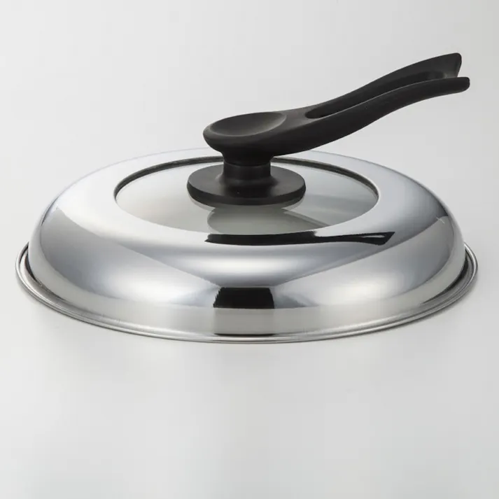 蓋が立てられるステンレス製兼用鍋 22cm