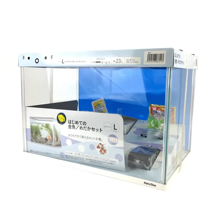 Pet’sOne はじめての金魚 メダカセット ホワイト Lサイズ