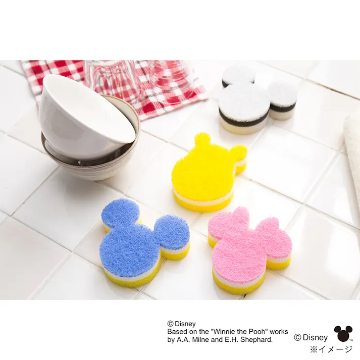 食器用スポンジ ミニーマウス ピンク