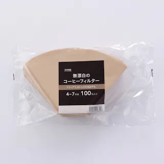 無漂白のコーヒーフィルター 4~7杯用 100枚入