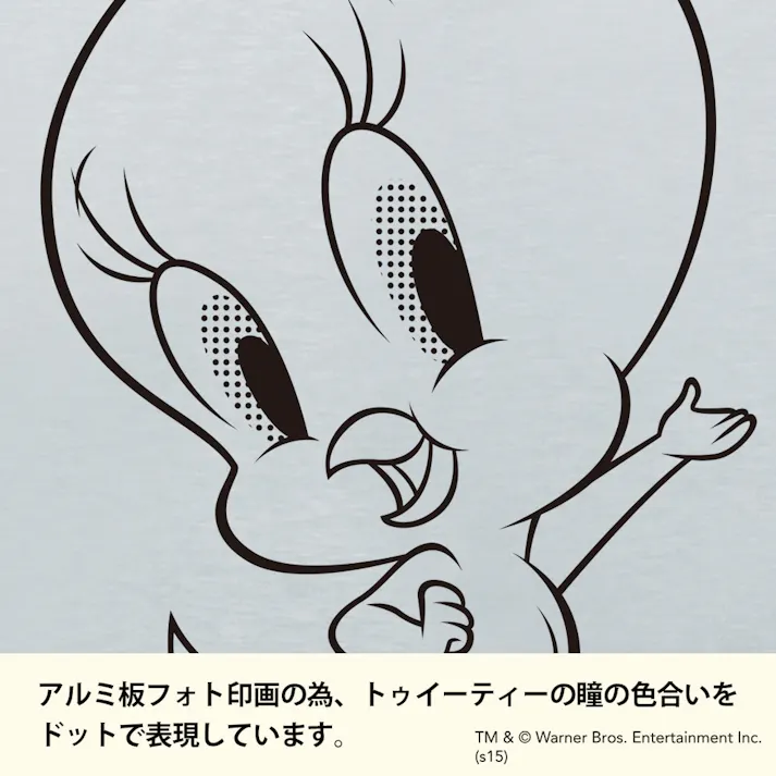 表札 アルミ板+透明アクリルバック(WN-60671)トゥイーティー【別送品】