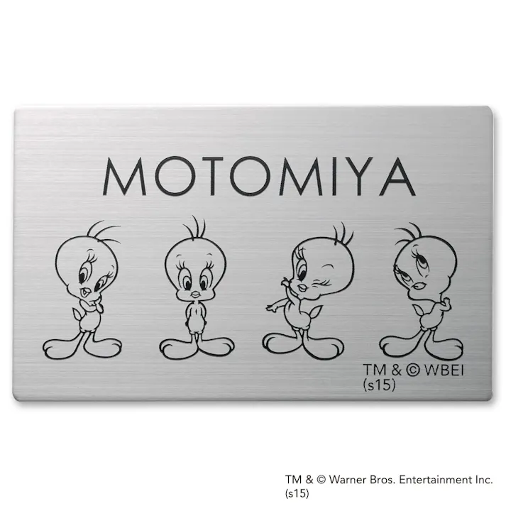 表札 ステンレス板(2mm厚)(WN-ST2-S-4)トゥイーティー【別送品】