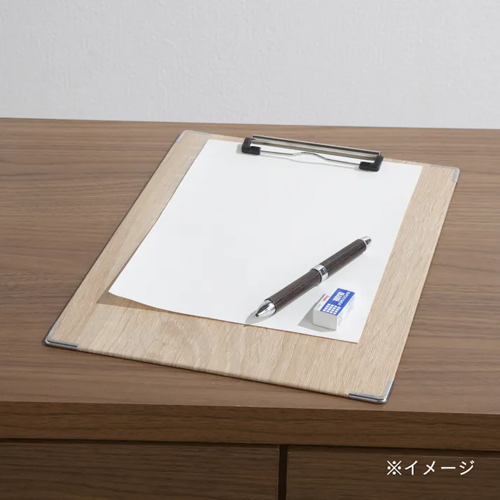 木目調クリップボードA4 縦 ナチュラル