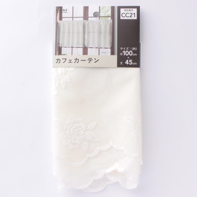 カフェカーテン ホワイトローズ 100X45(販売終了)