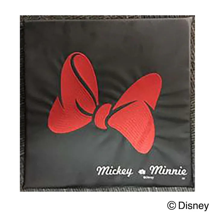 カインズ ディズニー シートクッション Mickey Minnie リボン
