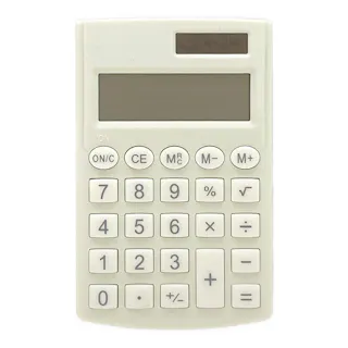 8桁コンパクト電卓 ホワイト CA-103