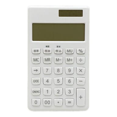 コンパクト12桁電卓 CA-124T ホワイト