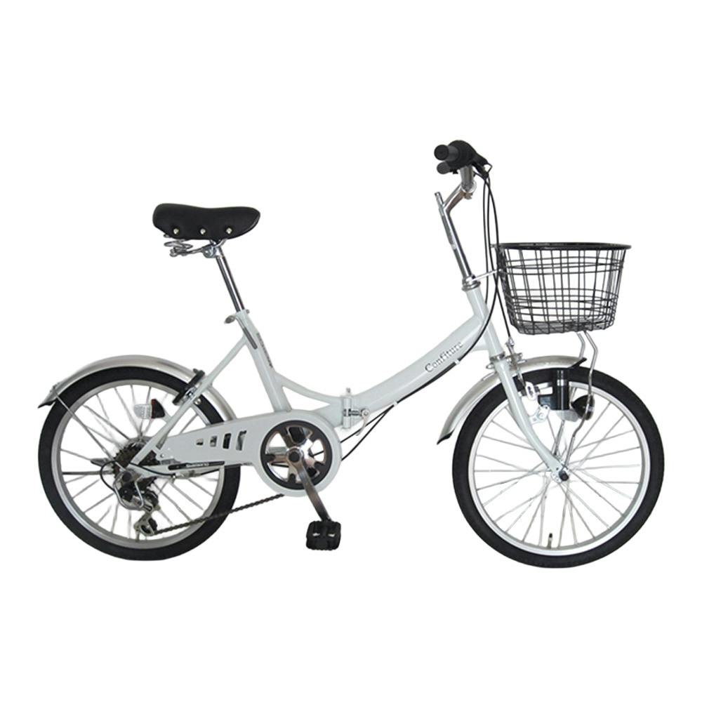 【自転車】折り畳み自転車 Confiture2 20インチ 外装6段 G6BA ホワイト
