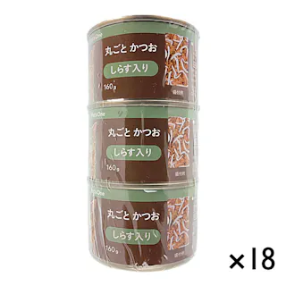【ケース販売】Pet’sOne キャットミール 丸ごとかつお しらす入り 3缶×18個入