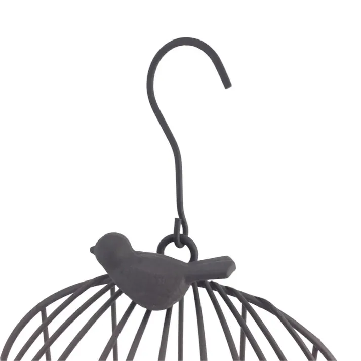 カインズ ワイヤー花台 鳥かごハーフ ブラウン