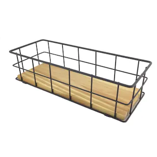 ワイヤーバスケット角 (中) ブラウン